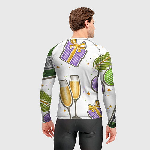 Мужской рашгард Новогодний вайб / 3D-принт – фото 4