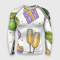 Рашгард мужской Новогодний вайб, цвет: 3D-принт