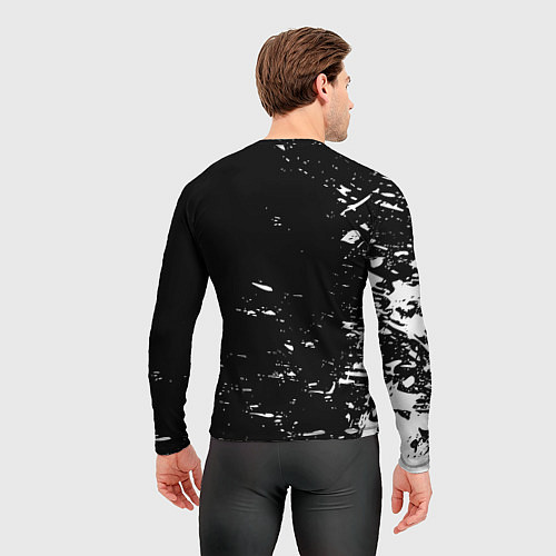 Мужской рашгард Лестер сити краски белые / 3D-принт – фото 4