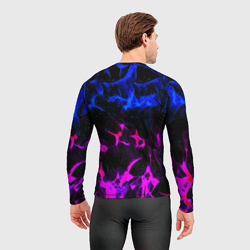 Мужской рашгард Манчестер Юнайтед огонь неон / 3D-принт – фото 4