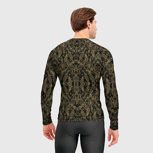 Мужской рашгард Славяно - русский орнамент узоры с позолотой / 3D-принт – фото 4