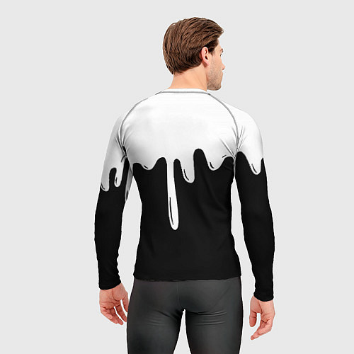 Мужской рашгард Juventus капли красок / 3D-принт – фото 4