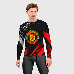 Рашгард мужской Манчестер Юнайтед x Ювентус краски, цвет: 3D-принт — фото 2