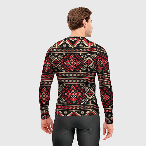 Мужской рашгард Этнический славянский орнамент / 3D-принт – фото 4