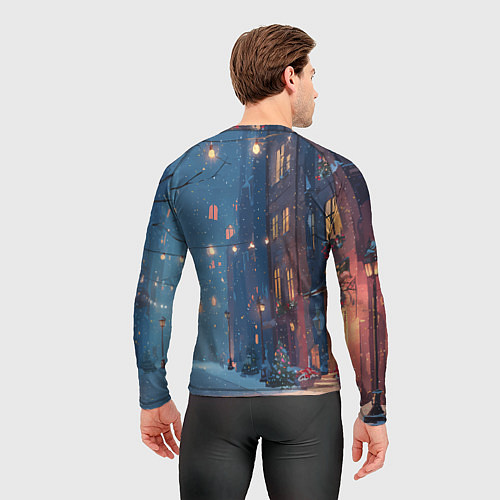 Мужской рашгард С наступающим новым годом / 3D-принт – фото 4