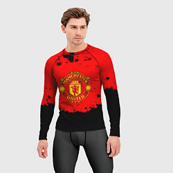 Рашгард мужской Манчестер Юнайтед краски брызги, цвет: 3D-принт — фото 2