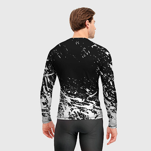 Мужской рашгард Реал Мадрид краски текстура / 3D-принт – фото 4