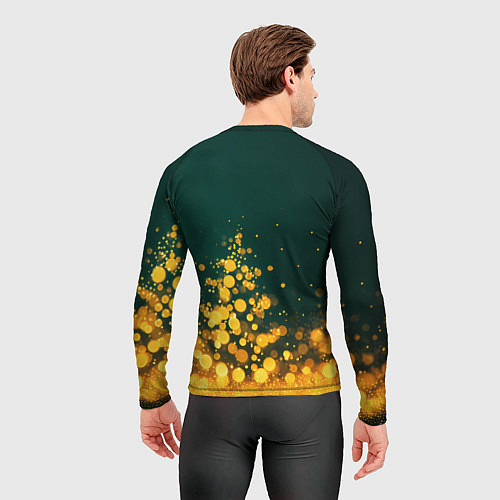 Мужской рашгард Новогодние елочки из боке / 3D-принт – фото 4