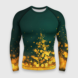 Рашгард мужской Новогодние елочки из боке, цвет: 3D-принт