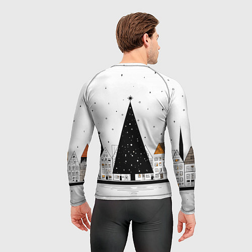 Мужской рашгард Новый год - минимализм / 3D-принт – фото 4