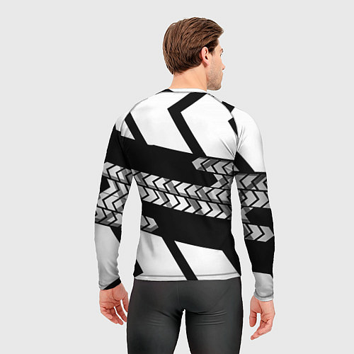 Мужской рашгард Реал Мадрид краски полосы / 3D-принт – фото 4