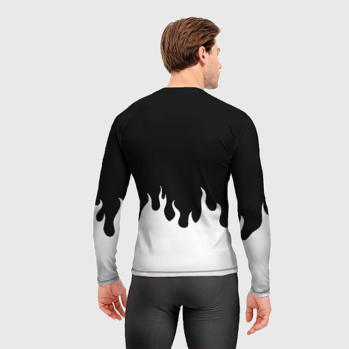 Мужской рашгард Реал Мадрид огонь белый / 3D-принт – фото 4