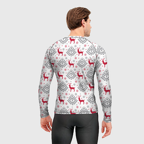 Мужской рашгард Олени среди елей / 3D-принт – фото 4