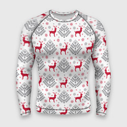 Мужской рашгард Олени среди елей