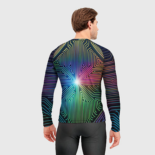 Мужской рашгард Линейная графика / 3D-принт – фото 4