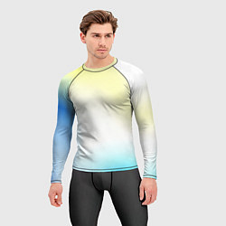 Рашгард мужской Color yellow blue white, цвет: 3D-принт — фото 2