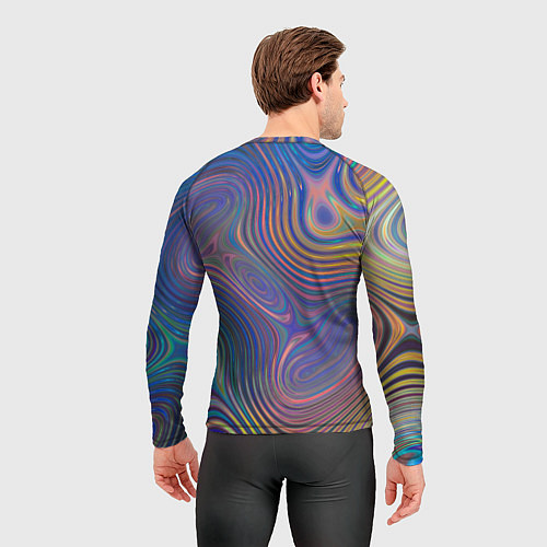 Мужской рашгард Абстрактная рябь / 3D-принт – фото 4
