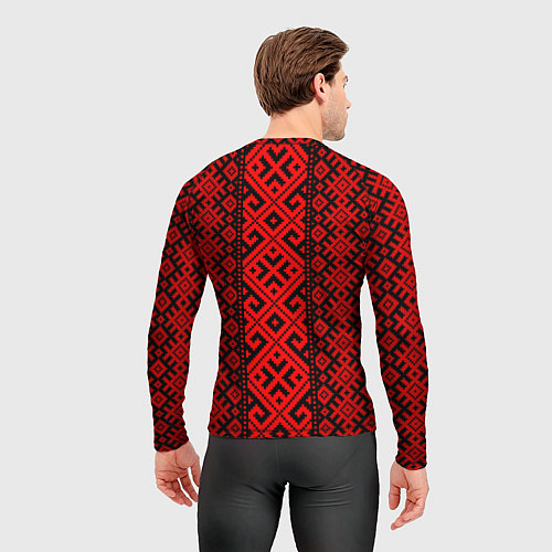 Мужской рашгард Стиль славянский орнамент / 3D-принт – фото 4