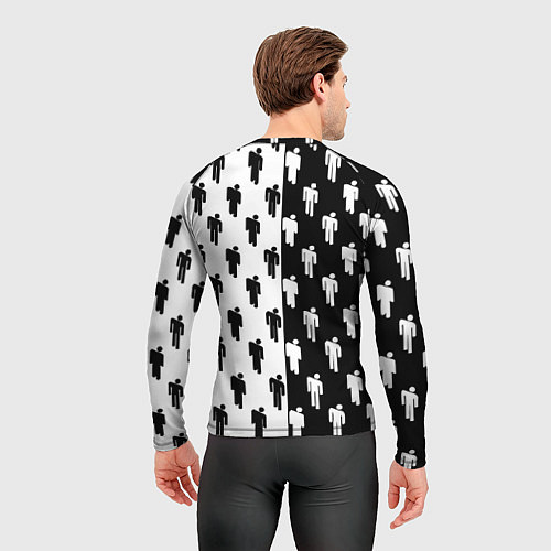 Мужской рашгард Borussia черно белые люди / 3D-принт – фото 4