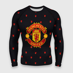 Рашгард мужской Манчестер Юнайтед розы текстура, цвет: 3D-принт