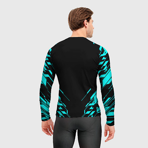 Мужской рашгард Ливерпуль неон геометрия / 3D-принт – фото 4