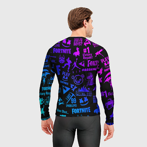 Мужской рашгард Barcelona x fortnite neon / 3D-принт – фото 4