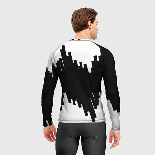 Мужской рашгард Реал Мадрид белая геометрия / 3D-принт – фото 4