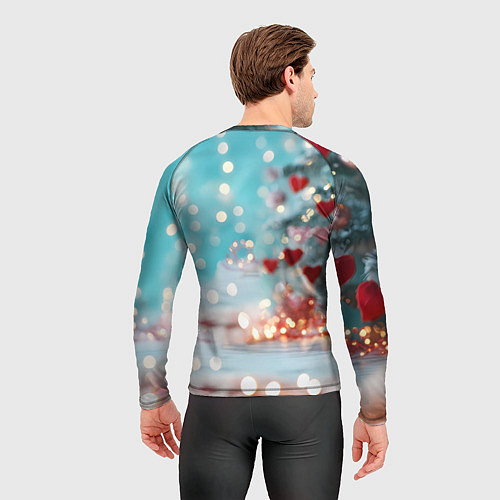 Мужской рашгард Милый рыжий котенок - Новый год / 3D-принт – фото 4