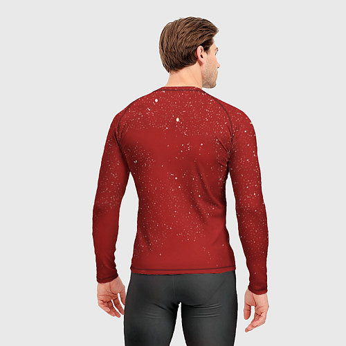 Мужской рашгард Грустный Новогодний мем котик / 3D-принт – фото 4