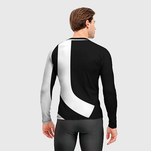 Мужской рашгард Ювентус полосы спорт линии / 3D-принт – фото 4