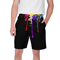 Шорты на шнурке мужские Краски, цвет: 3D-принт