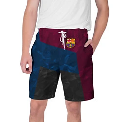 Шорты на шнурке мужские FC Barcelona: Dark polygons, цвет: 3D-принт