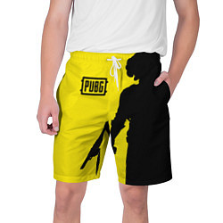 Шорты на шнурке мужские PUBG: Yellow Shadow, цвет: 3D-принт