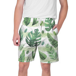 Шорты на шнурке мужские Тропические джунгли, цвет: 3D-принт