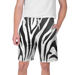 Шорты на шнурке мужские Африканская зебра, цвет: 3D-принт