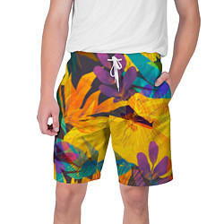 Шорты на шнурке мужские Солнечные тропики, цвет: 3D-принт
