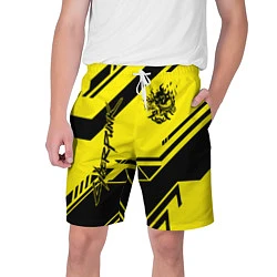 Мужские шорты Cyberpunk 2077: Yellow Samurai