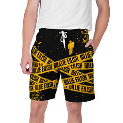 Шорты на шнурке мужские BILLIE EILISH: Yellow & Black Tape, цвет: 3D-принт