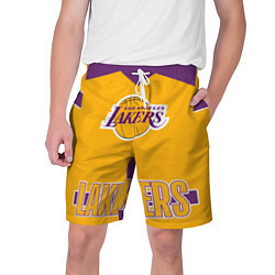Шорты на шнурке мужские Los Angeles Lakers, цвет: 3D-принт