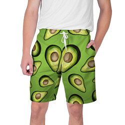 Шорты на шнурке мужские Люблю авокадо, цвет: 3D-принт