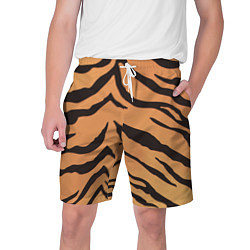 Шорты на шнурке мужские Тигриный камуфляж, цвет: 3D-принт