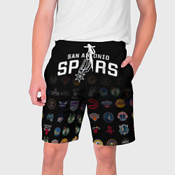 Шорты на шнурке мужские San Antonio Spurs 2, цвет: 3D-принт