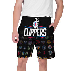 Шорты на шнурке мужские Los Angeles Clippers 2, цвет: 3D-принт