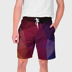 Шорты на шнурке мужские Полигональный фон, цвет: 3D-принт