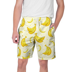Шорты на шнурке мужские Банана, цвет: 3D-принт
