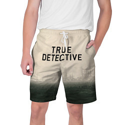 Шорты на шнурке мужские Настоящий детектив, цвет: 3D-принт