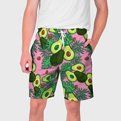 Шорты на шнурке мужские Avocado, цвет: 3D-принт