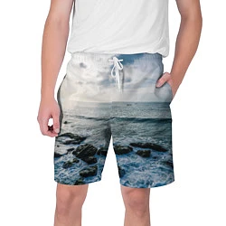 Шорты на шнурке мужские Море, цвет: 3D-принт