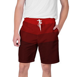 Шорты на шнурке мужские Красный Градиент, цвет: 3D-принт