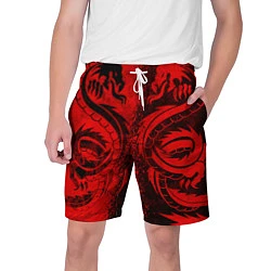 Шорты на шнурке мужские BLACK RED DRAGONS TATOO, цвет: 3D-принт